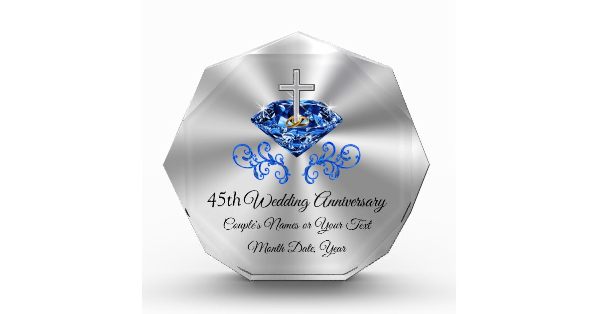 Christian 45th Wedding Anniversary Gifts Customise