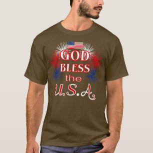 Christian 4th Of July Patriotic God Bless The USA T-Shirt