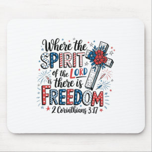Christian 4th Of July Religious Patriotic Bible Ve Mouse Mat