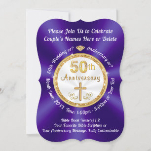 CHRISTIAN, 50th Party Anniversary Invitations