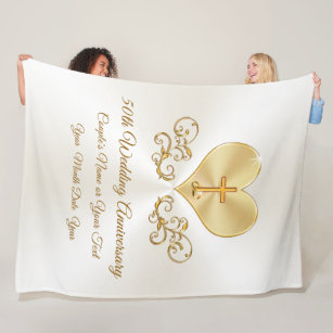 Christian 50th Wedding Anniversary Gift Ideas Fleece Blanket