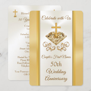 Christian 50th Wedding Anniversary Invitations