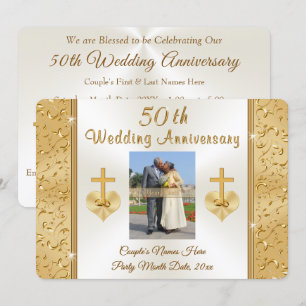 Christian 50th Wedding Anniversary Invitations