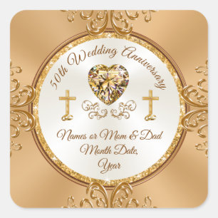 Christian 50th Wedding Anniversary Stickers