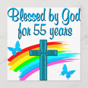 CHRISTIAN 55TH BIRTHDAY CARD