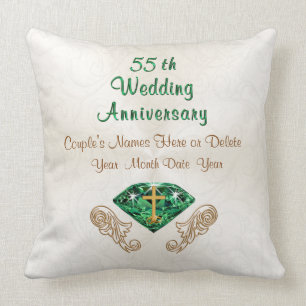 Christian 55th Wedding Anniversary Gift Ideas Cushion
