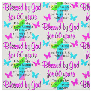 CHRISTIAN 60 YEAR OLD PRAYER FABRIC