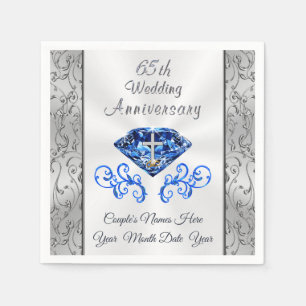 Christian 65th Wedding Anniversary Cocktail Napkin