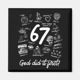 Christian 6 7 Meme Six Seven 67 Bible Verse Script Magnet