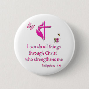 Christian 6 Cm Round Badge