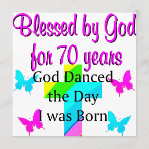 CHRISTIAN 70TH BIRTHDAY CARD