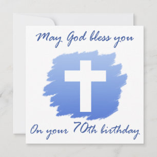 Christian 70th Birthday Gifts Card