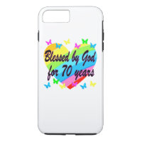 CHRISTIAN 70TH BIRTHDAY HEART DESIGN