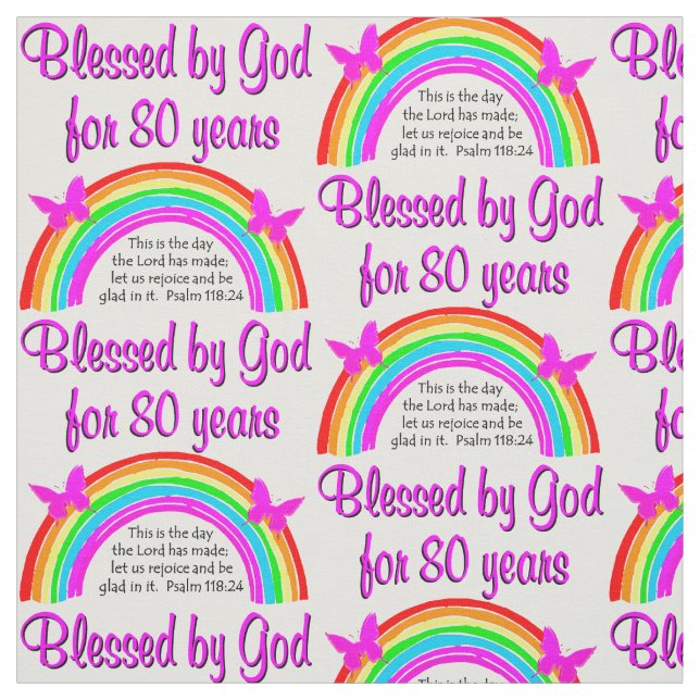 CHRISTIAN 80TH BIRTHDAY FABRIC (Swatch)