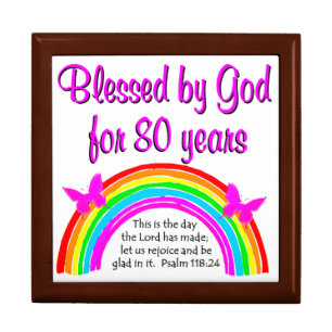CHRISTIAN 80TH BIRTHDAY GIFT BOX