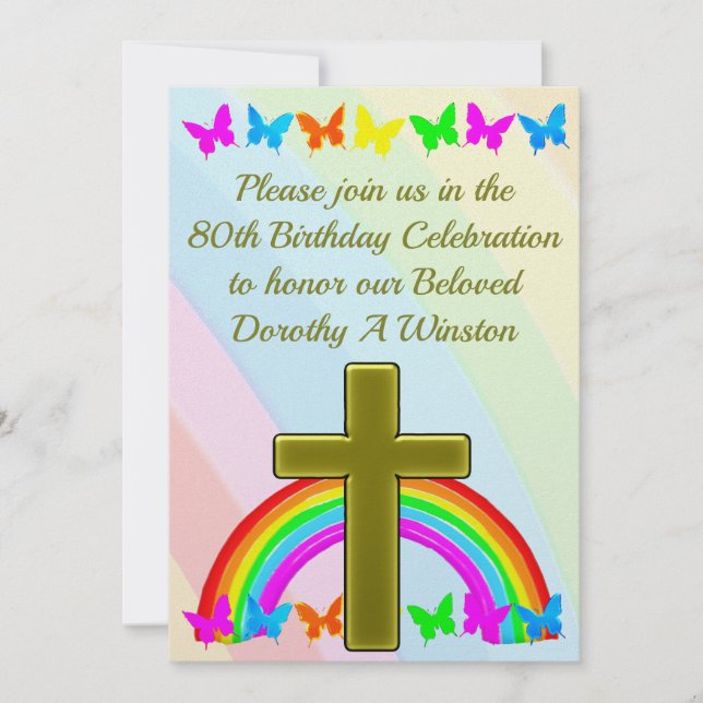 CHRISTIAN 80TH BIRTHDAY INVITATION (Front)