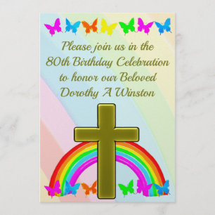 CHRISTIAN 80TH BIRTHDAY INVITATION