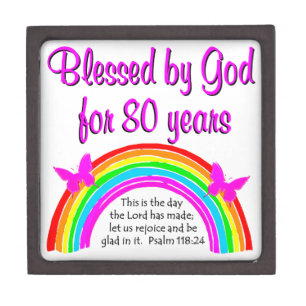 CHRISTIAN 80TH BIRTHDAY JEWELLERY BOX