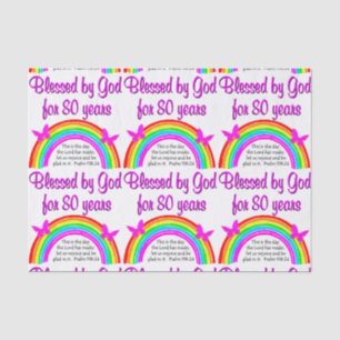 CHRISTIAN 80TH BIRTHDAY TISSUE PAPER