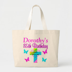 CHRISTIAN 85TH BIRTHDAY PERSONALIZED TOTE BAG