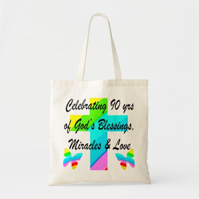 CHRISTIAN 90TH TOTE BAG (Front)
