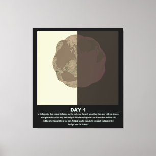christian abstract minimal art-genesis day1 s1  canvas print