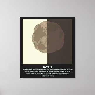 christian abstract minimal art-genesis day1 s1  canvas print
