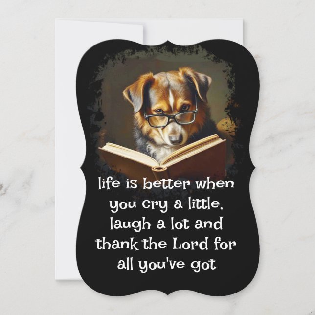 Christian Advice Fun Wise Dog Life (Front)