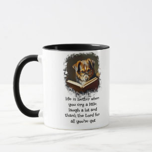 Christian Advice Fun Wise Dog Life is Better Mug