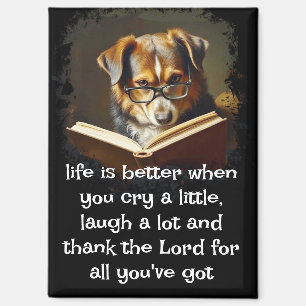 Christian Advice Fun Wise Dog Life Magnet