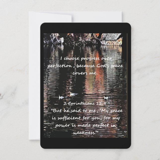 Christian Affirmation Quote & Corresponding Bible  Card (Front)