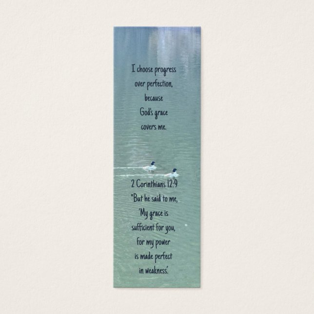 Christian Affirmation Quote & Scripture BookMark (Front)
