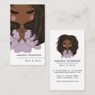 Christian African American Hair and Nails Beauty Business Card
