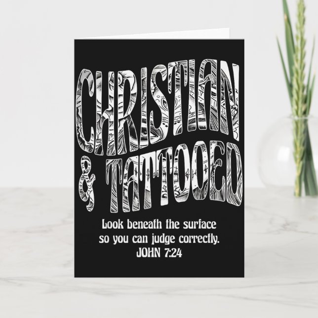 Christian &amp; Tattooed John 7_24 Quote Faith Bel Card (Front)