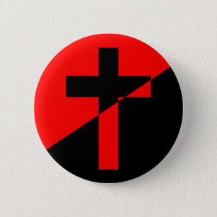 Christian Anarchist Anarchy Christianity Flag 6 Cm Round Badge