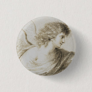 Christian angel by Francesco Bartolozzi 3 Cm Round Badge