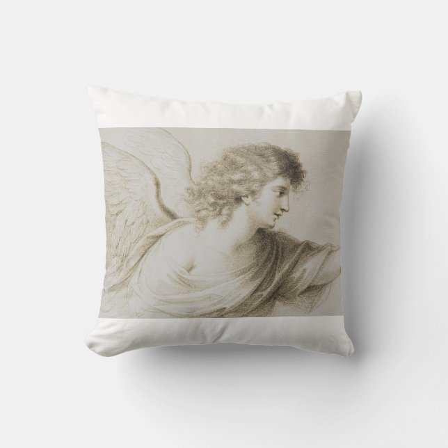 Christian angel by Francesco Bartolozzi Cushion (Front)