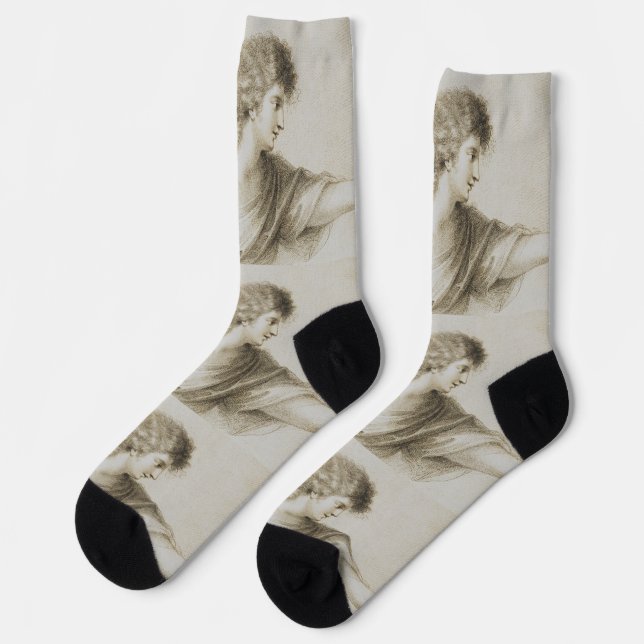 Christian angel by Francesco Bartolozzi Socks (Left)
