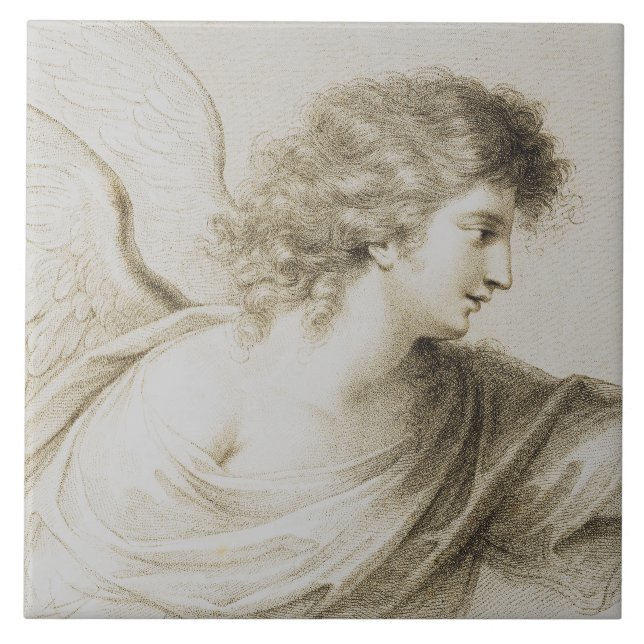 Christian angel by Francesco Bartolozzi Tile (Front)