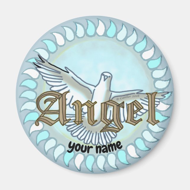  christian  Angel Dove magnet (Front)
