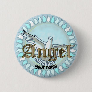 christian  Angel Dove  pin button