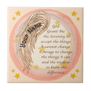 Christian Angel Serenity Prayer Tile