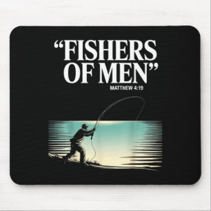Christian Angler Fishers Of Men Matthew 4 19 Verse Mouse Mat