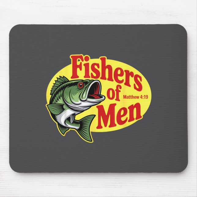 Christian Angler Fishers Of Men Matthew 4 19 Verse Mouse Mat (Front)