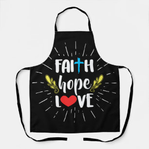 Christian Apron - Faith Hope Love