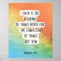 christian art, Bible Verse Print, Hebrews 11:1,