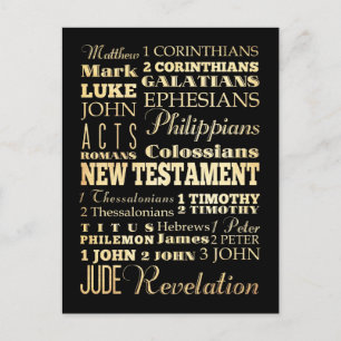 Christian Art - Books of the New Testament. Postcard