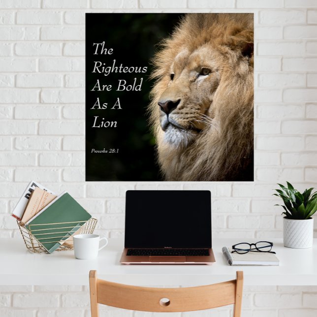 Christian Art, Lion, Proverbs 28-1 Photo Print (Christian Art, Lion, Proverbs 28-1 Photo Print)
