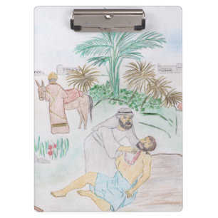 Christian Artwork The good Samaritan Clipboard