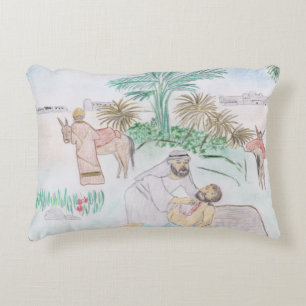Christian Artwork The good Samaritan Decorative Cushion